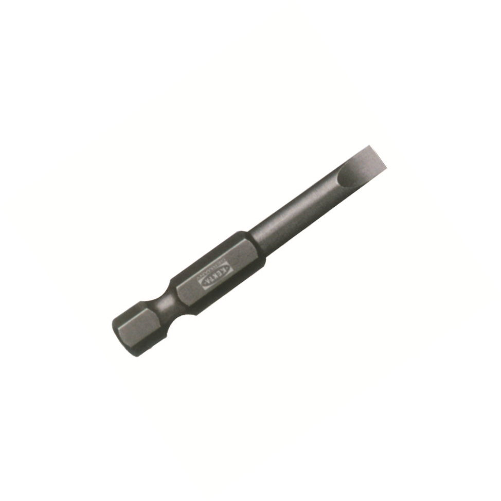 KENTA/克恩达 6.35mm系列一字形螺丝批头 SL4.5*0.7*120*6.35mm 120mm 镀镍白色 KT8-724-170 1个