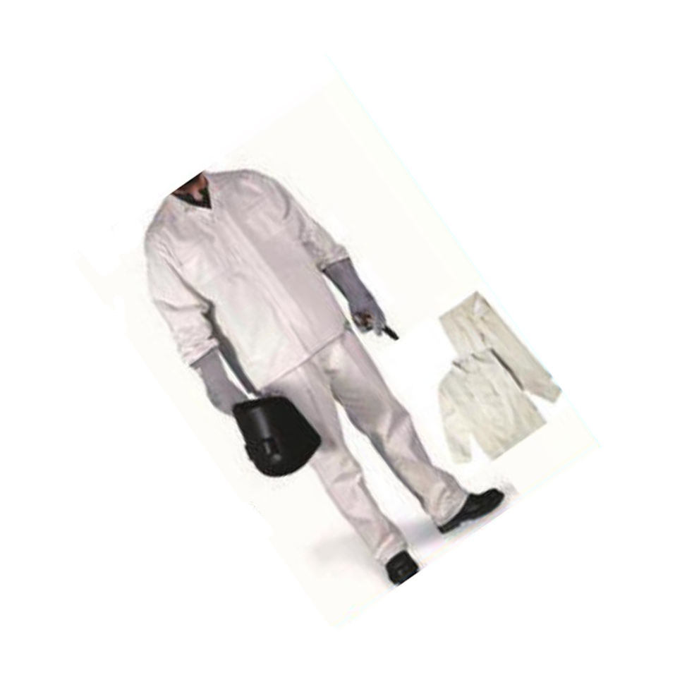 KENTA/克恩达 帆布阻燃工作服套装  White  170  170cm 121cm 88cm KT11-990-165 1套