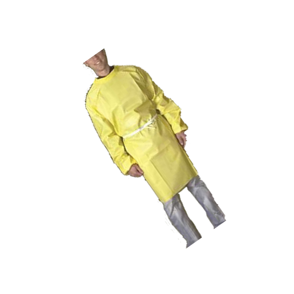 KENTA/克恩达 一次性后开式防化围裙 黄色  91cm*71cm KT11-990-172 1件