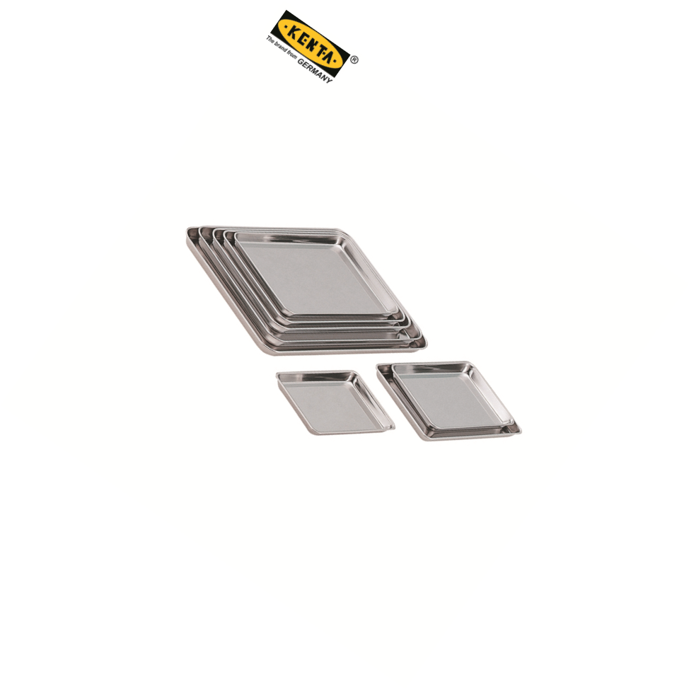 KENTA/克恩达 不锈钢方形托盘 219*153*19mm 不锈钢SUS430 KT95-101-773 1个