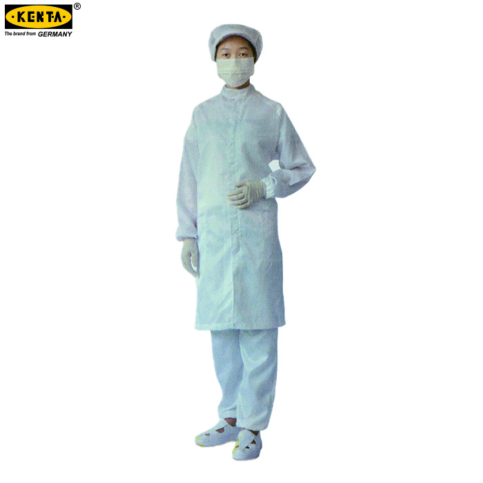 KENTA/克恩达 防静电大褂衣(圆领配拉链) L码 白色 聚酯纤维 否 是 是 SK9-900-404 1件