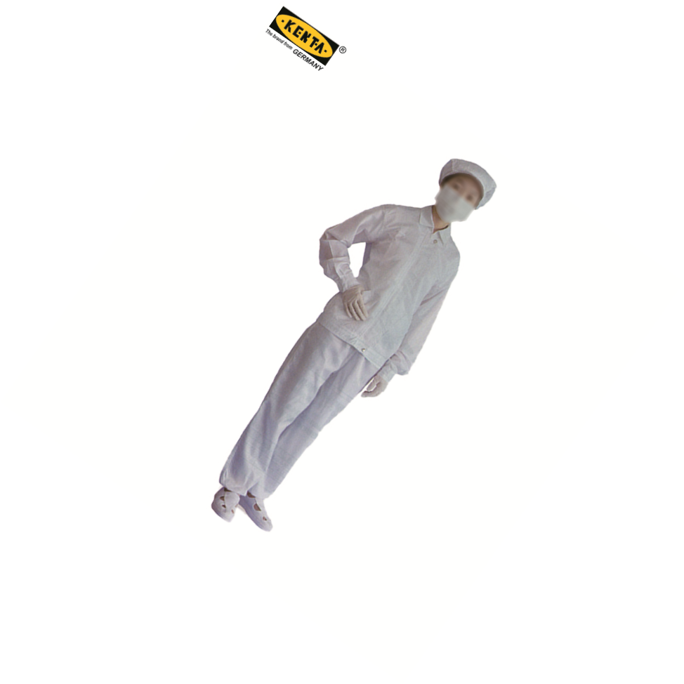 KENTA/克恩达 防静电夹克衣(翻领袖口开叉) M码 白色 聚酯连续纤维防静电条纹布料 否 是 是 SK9-900-408 1件