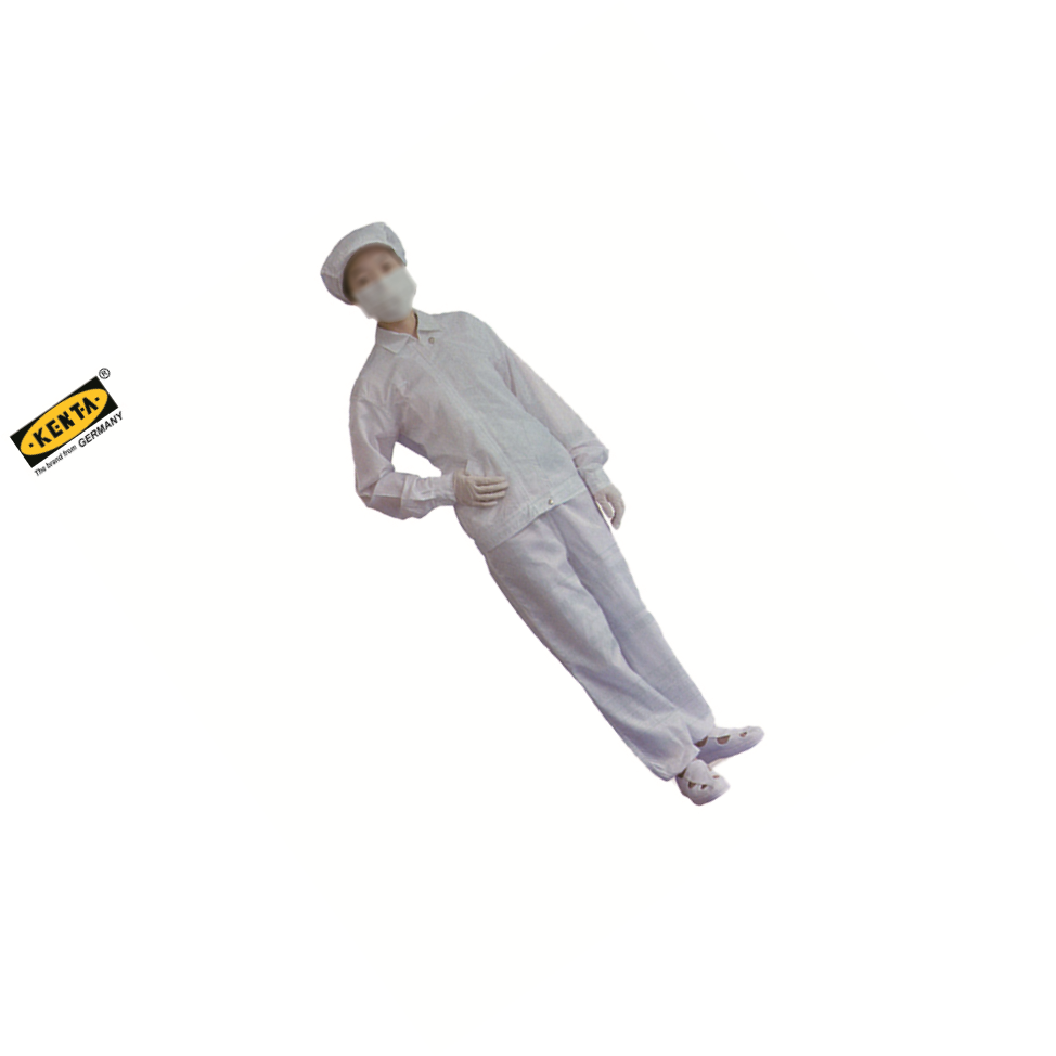 KENTA/克恩达 防静电夹克衣(翻领袖口开叉) XL码 白 聚酯连续纤维防静电条纹布料 否 是 是 SK9-900-410 1件